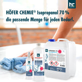 1 L Höfer Chemie® Isopropanol 70% in Flaschen - Höfer Chemie GmbH