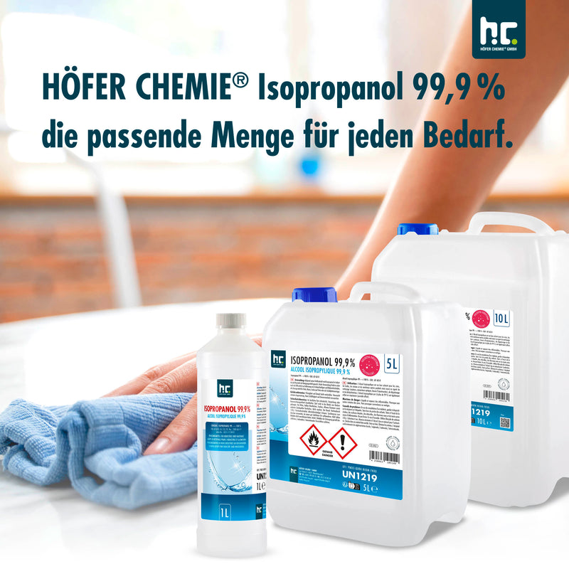 1 L Höfer Chemie® Isopropanol 99,9% in Flaschen - Höfer Chemie GmbH