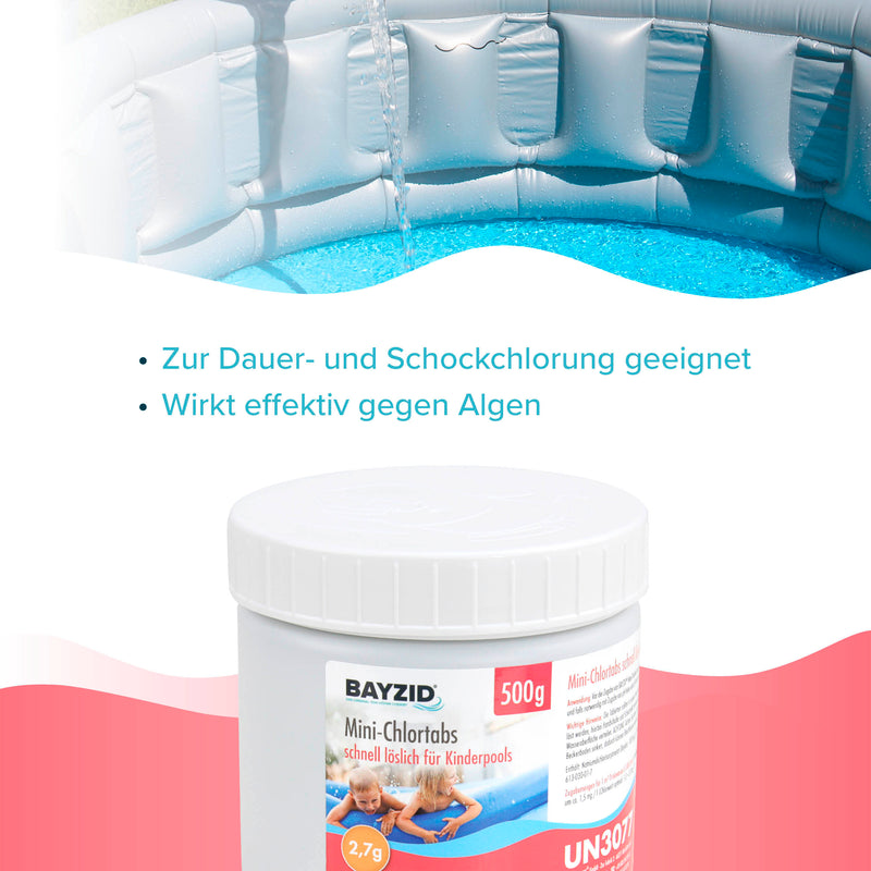 500 g BAYZID® Mini - Chlortabs 2,7 g für kleine Pools - Höfer Chemie GmbH