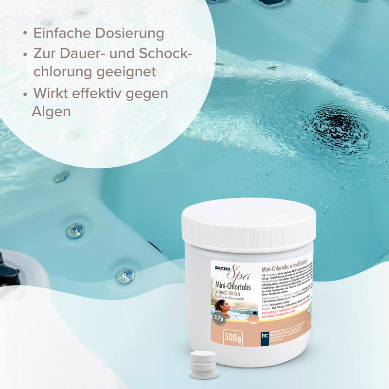 500 g BAYZID® SPA Mini - Chlortabs 2,7 g schnell löslich