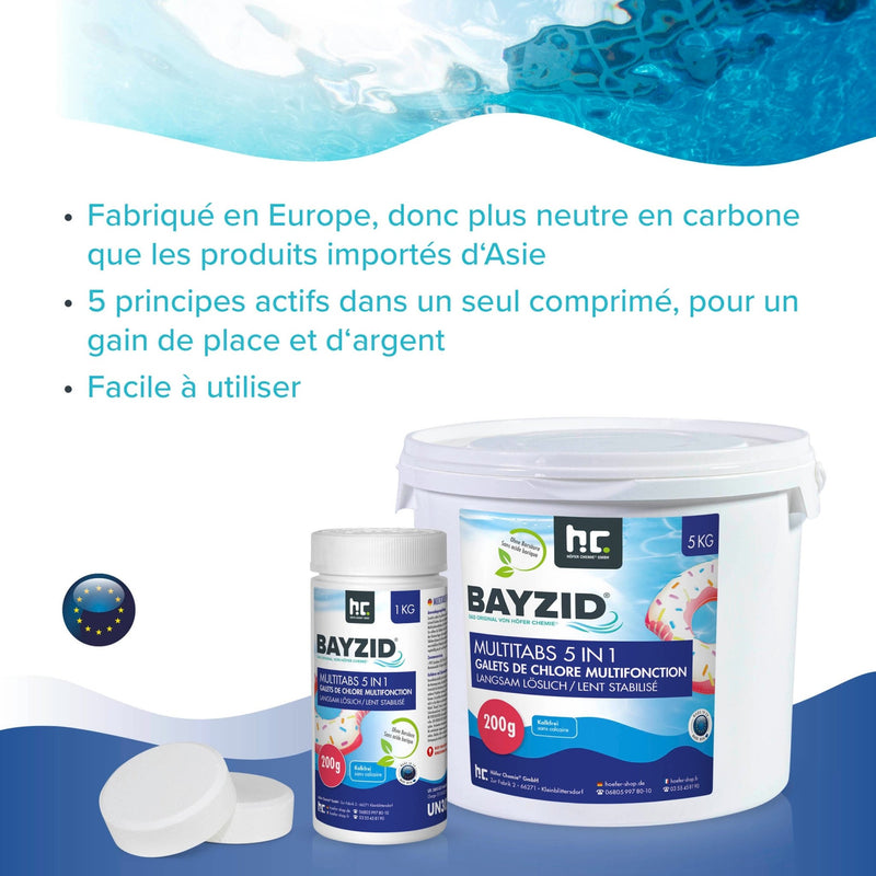 1 kg BAYZID® Multitabs 200g 5in1 für Pools - Höfer Chemie GmbH