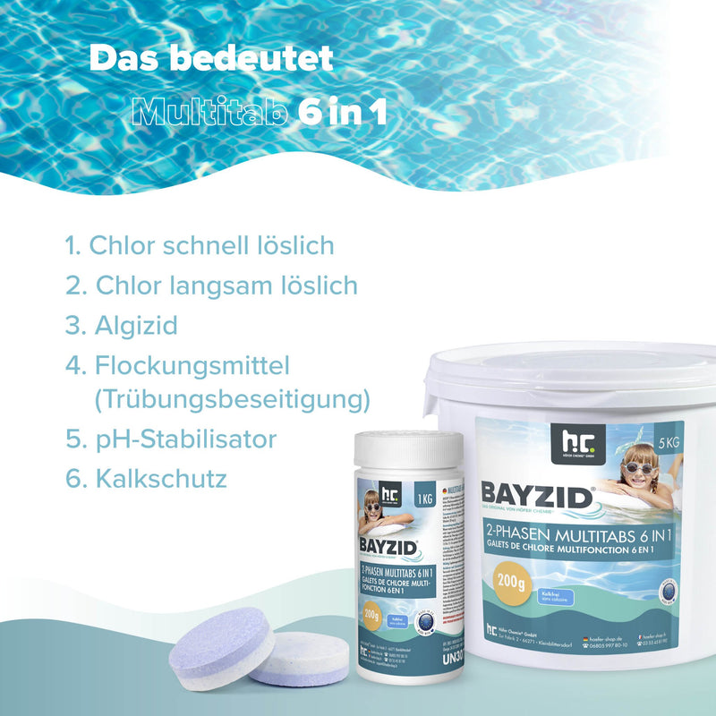 1 kg BAYZID® 2 - Phasen - Multitabs 200g 6in1 - Höfer Chemie GmbH