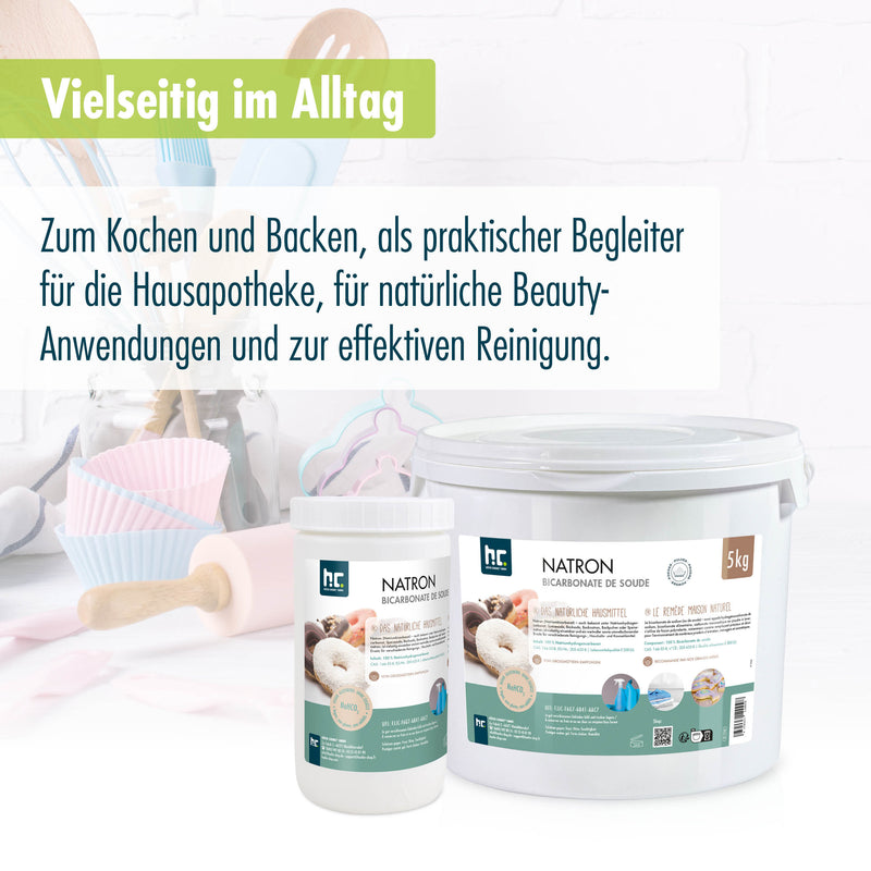 5 kg Natron Backsoda Natriumhydrogencarbonat in Lebensmittelqualität - Höfer Chemie GmbH
