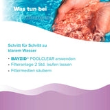 5 L BAYZID® Poolclear - Trübungsbeseitigung für Pool - Filter mit Kartuschen & Filterballs - Höfer Chemie GmbH
