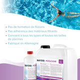 1 L BAYZID® Poolclear - Trübungsbeseitigung für Pool - Filter mit Kartuschen & Filterballs - Höfer Chemie GmbH