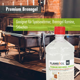 1 L FLAMBIOL® Premium Brenngel aus Bioethanol für Tischfeuer in Flaschen
