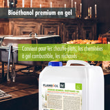 Bioéthanol premium en gel FLAMBIOL® en bidon de 5 L