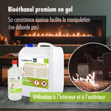 Bioéthanol premium en gel FLAMBIOL® en bidon de 5 L