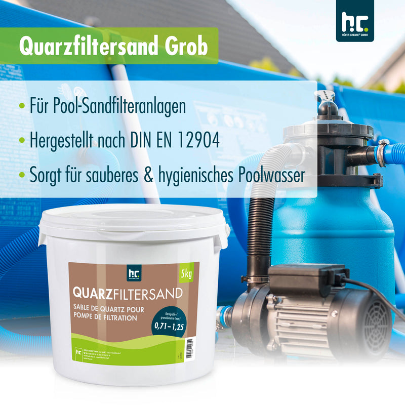 5 kg Premium Quarzsand Filtersand 0,71 - 1,25 mm