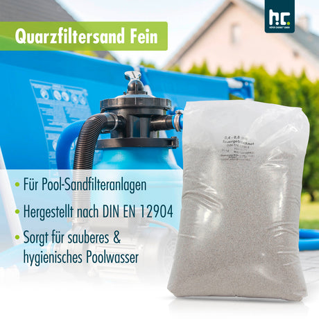 25 kg Premium Quarzsand Filtersand 0,4 - 0,8 mm - Höfer Chemie GmbH