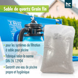 25 kg Premium Quarzsand Filtersand 0,4 - 0,8 mm - Höfer Chemie GmbH