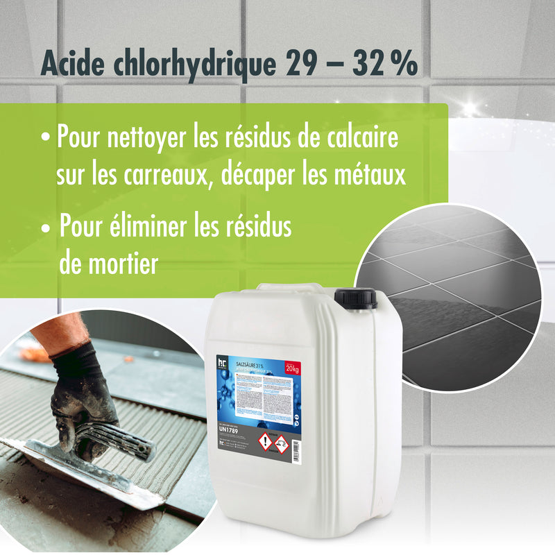 Acide chlorhydrique 29-32% Höfer Chemie® en bidon de 20 KG
