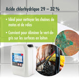 Acide chlorhydrique 29-32% Höfer Chemie® en bidon de 20 KG
