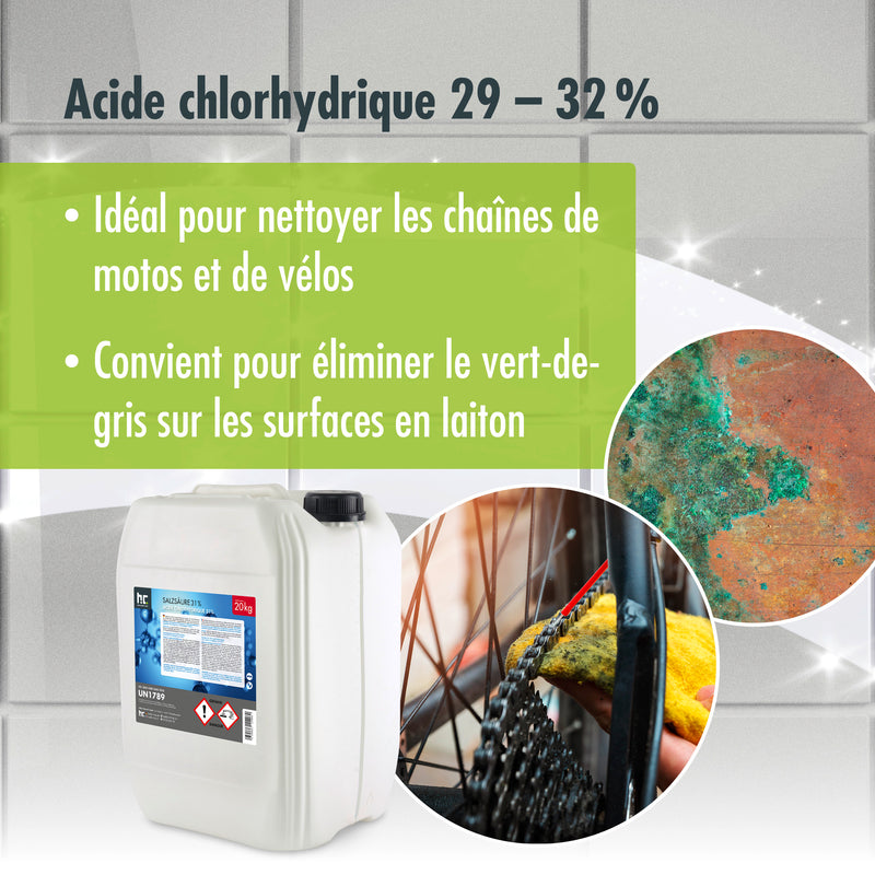 Acide chlorhydrique 29-32% Höfer Chemie® en bidon de 20 KG