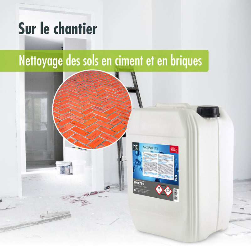 Acide chlorhydrique 29-32% Höfer Chemie® en bidon de 20 KG