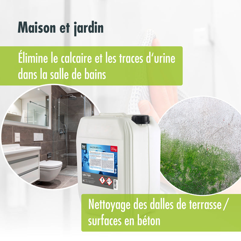 Acide chlorhydrique 29-32% Höfer Chemie® en bidon de 20 KG