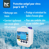 Liquide lave-glace antigel concentré jusqu’à –60 °C en bidon de 5L