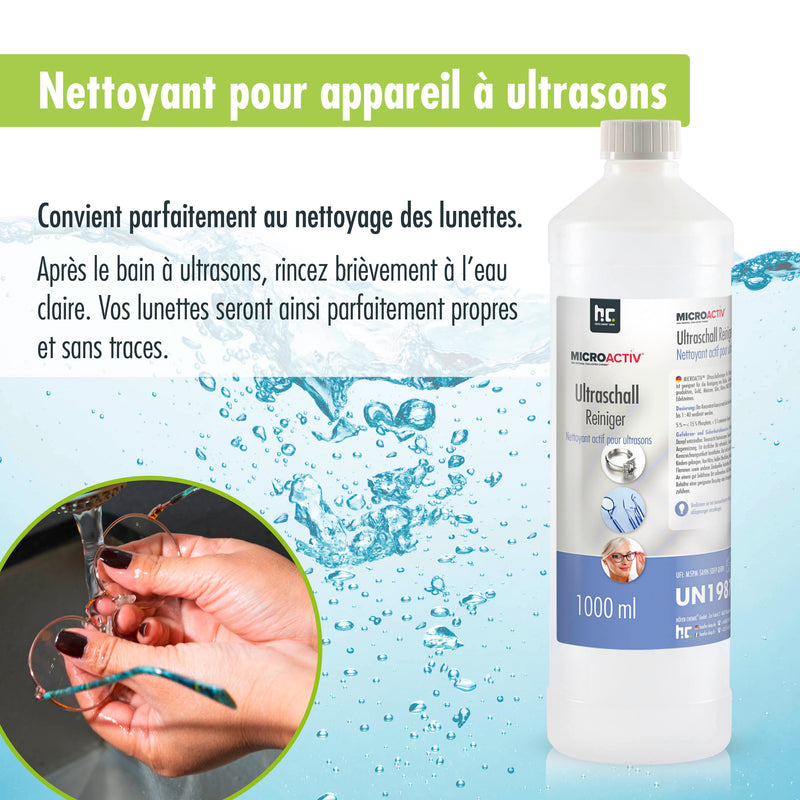 Produit detergent ultrason Microactiv® en bouteille de 1 L