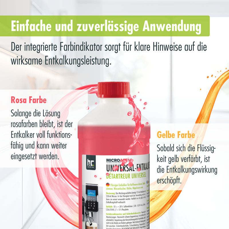 1 L Microactiv® Universal Entkalker mit Farbindikator