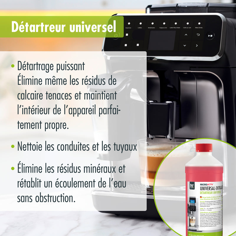 Détartrant universel Microactiv® avec indicateur de couleur en bouteille de 1 L
