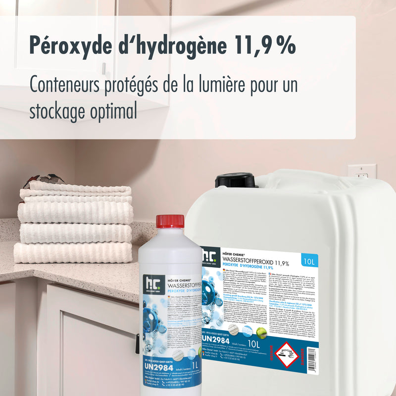 Péroxyde d'hydrogène 11,9 % Höfer Chemie®  en bidon de 10 L
