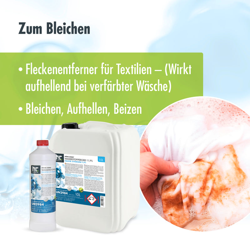 1 L Höfer Chemie® Wasserstoffperoxid 11,9% in Flaschen