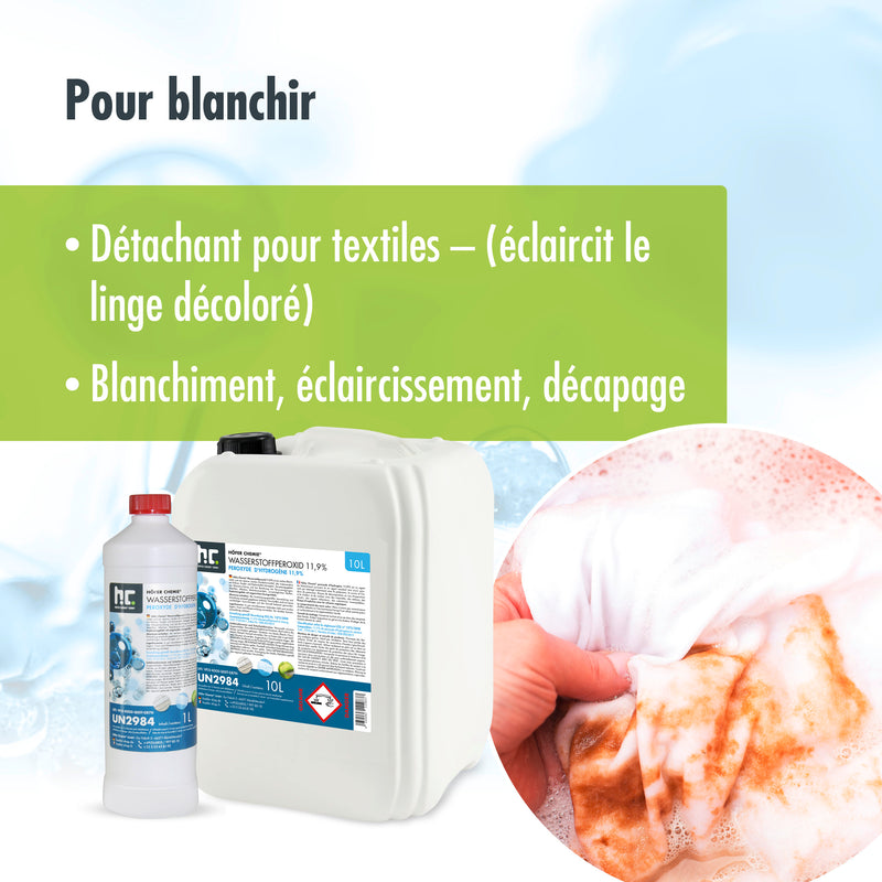 Péroxyde d'hydrogène 11,9 % Höfer Chemie®  en bidon de 10 L