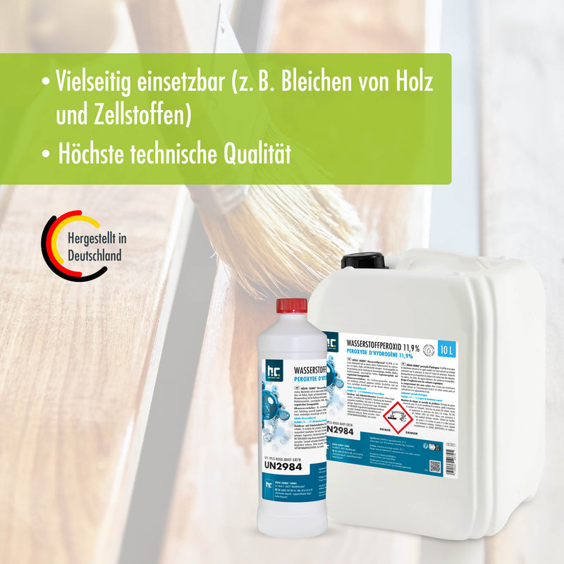 1 L Höfer Chemie® Wasserstoffperoxid 11,9% in Flaschen - Höfer Chemie GmbH