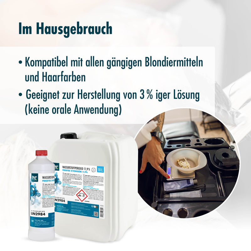 1 L Höfer Chemie® Wasserstoffperoxid 11,9% in Flaschen - Höfer Chemie GmbH