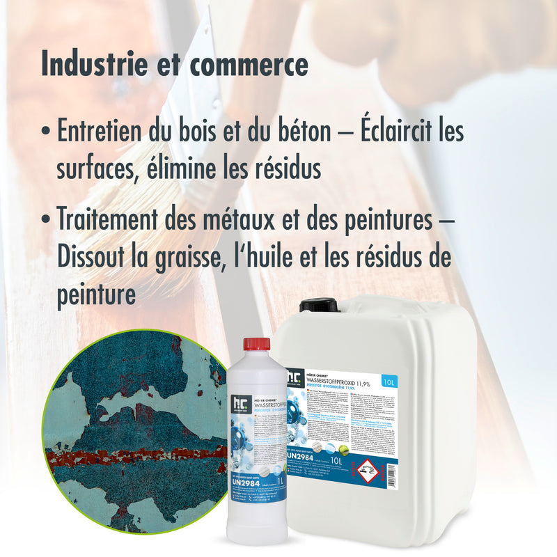 Péroxyde d'hydrogène 11,9 % Höfer Chemie®  en bidon de 10 L