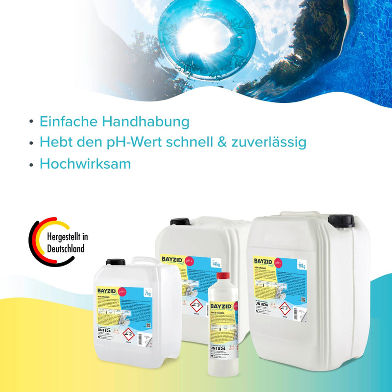 7 kg BAYZID® pH Plus flüssig für Pools in handlichen Kanistern - Höfer Chemie GmbH