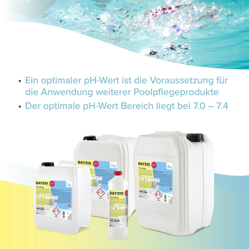7 kg BAYZID® pH Plus flüssig für Pools in handlichen Kanistern - Höfer Chemie GmbH