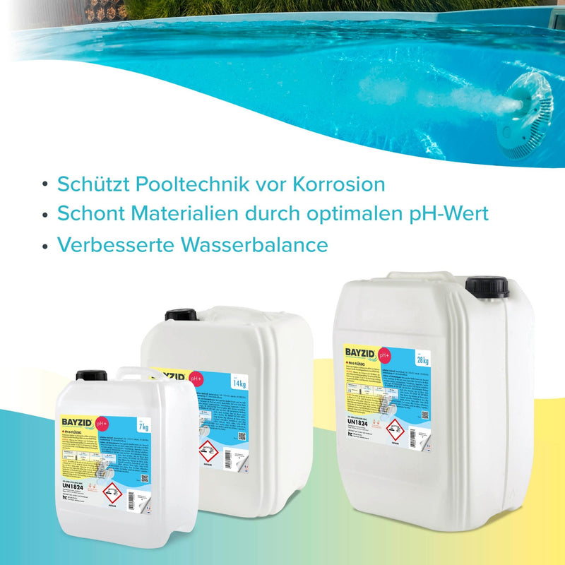 28 kg BAYZID® pH Plus flüssig für Pools in großen Kanistern - Höfer Chemie GmbH