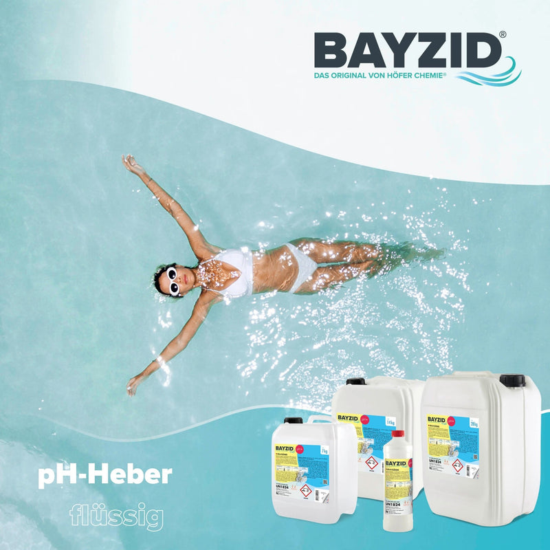 7 kg BAYZID® pH Plus flüssig für Pools in handlichen Kanistern - Höfer Chemie GmbH