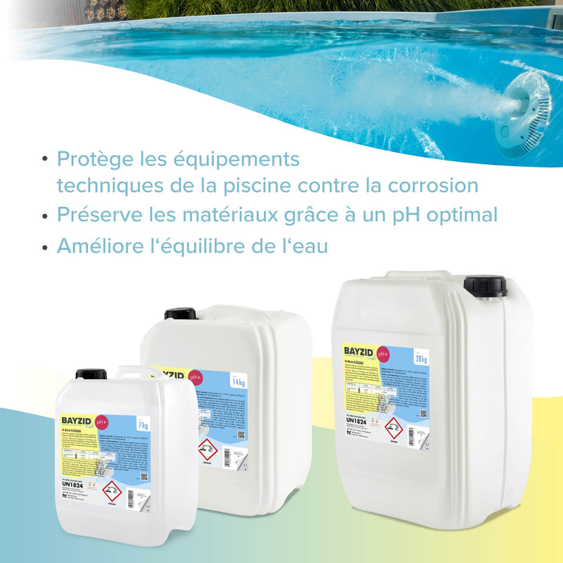 7 kg BAYZID® pH Plus flüssig für Pools in handlichen Kanistern - Höfer Chemie GmbH