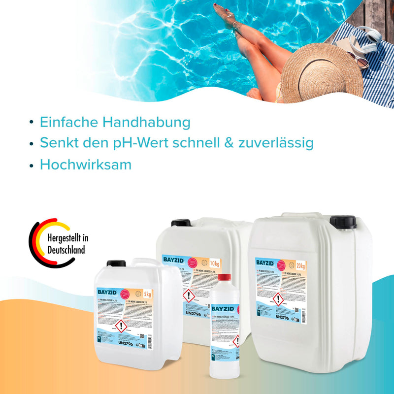 10 kg BAYZID® pH Minus flüssig 14,9% in Kanister - Höfer Chemie GmbH