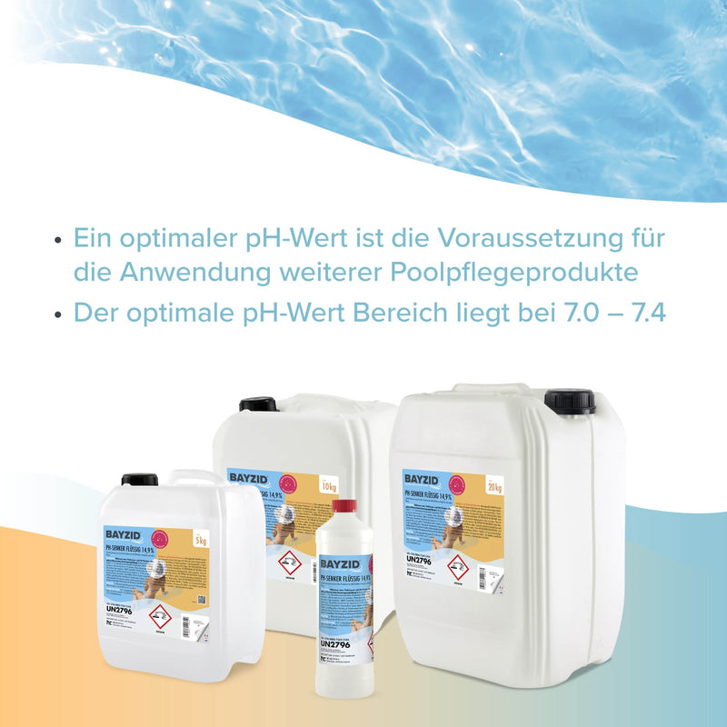 5 kg BAYZID® pH Minus flüssig 14,9% in Kanister - Höfer Chemie GmbH