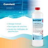 1 kg BAYZID® pH Minus flüssig 14,9% für Pools in Flaschen - Höfer Chemie GmbH