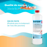 1 kg BAYZID® pH Minus flüssig 14,9% für Pools in Flaschen - Höfer Chemie GmbH