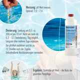 1 kg BAYZID® pH Minus flüssig 14,9% für Pools in Flaschen - Höfer Chemie GmbH