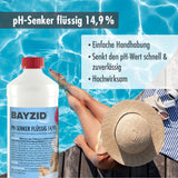 1 kg BAYZID® pH Minus flüssig 14,9% für Pools in Flaschen - Höfer Chemie GmbH