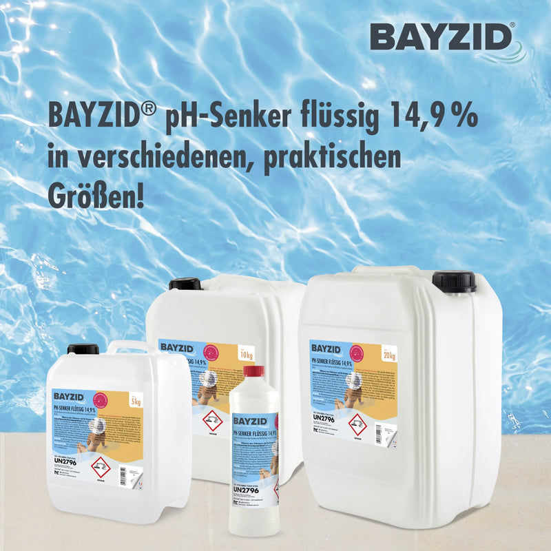 5 kg BAYZID® pH Minus flüssig 14,9% in Kanister - Höfer Chemie GmbH