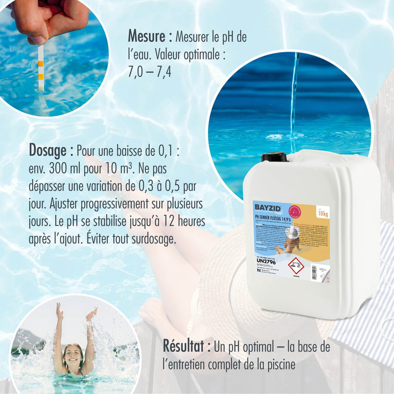 10 kg BAYZID® pH Minus flüssig 14,9% in Kanister - Höfer Chemie GmbH