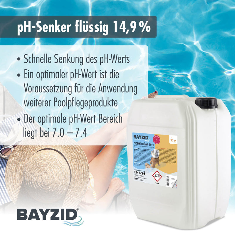 20 kg BAYZID® pH Minus flüssig 14,9% in Kanister - Höfer Chemie GmbH