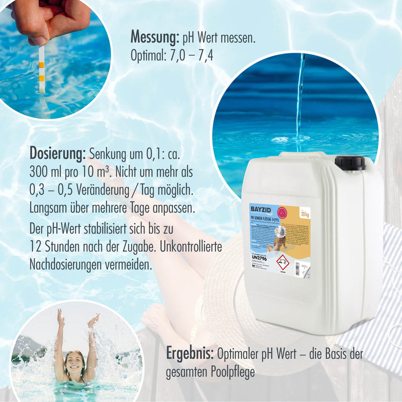 20 kg BAYZID® pH Minus flüssig 14,9% in Kanister - Höfer Chemie GmbH