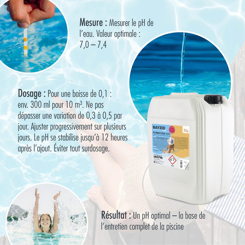 20 kg BAYZID® pH Minus flüssig 14,9% in Kanister - Höfer Chemie GmbH