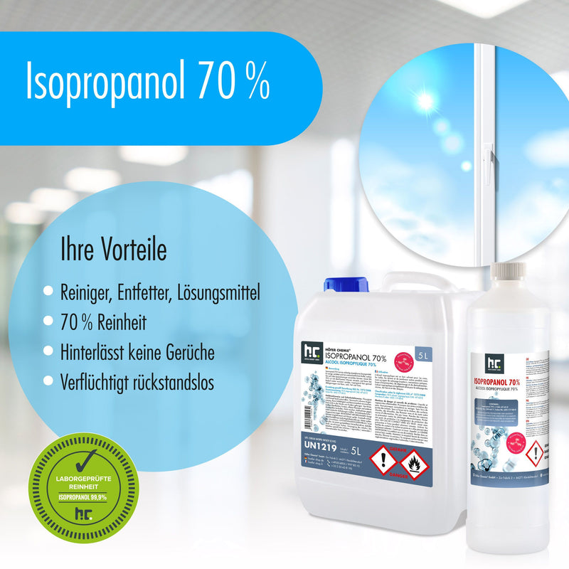 5 L Höfer Chemie® Isopropanol 70% in Kanistern