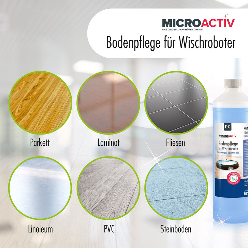 1 L Microactiv® Bodenpflege für Wischroboter in Flaschen