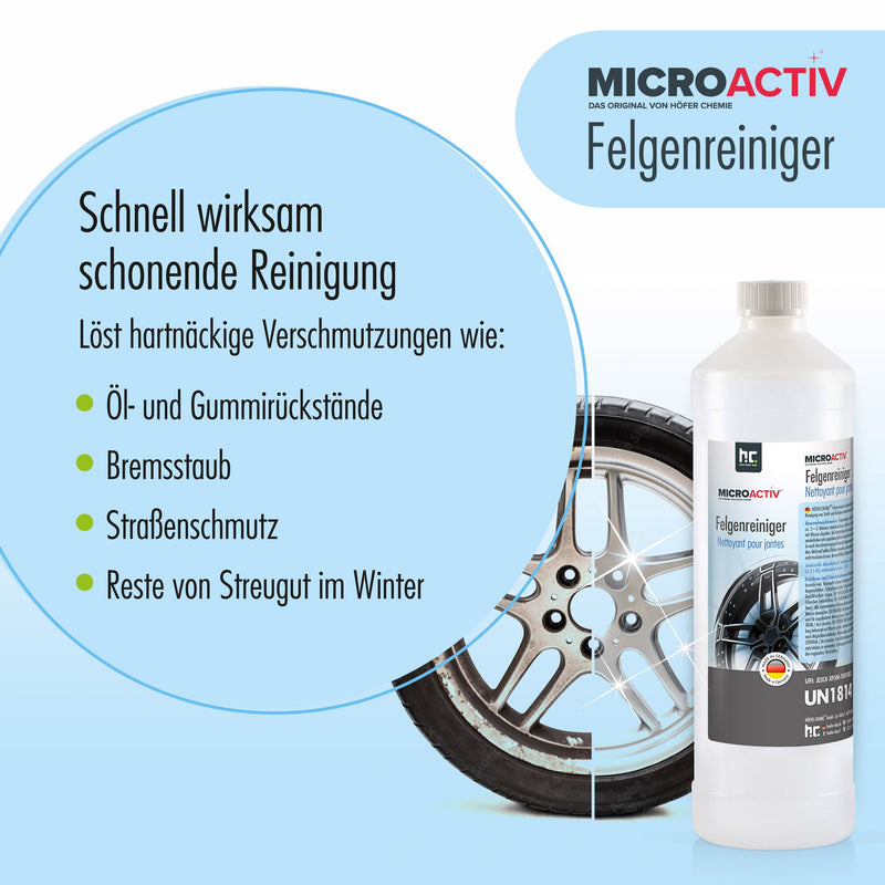 1 L MICROACTIV® velgenreiniger - klaar voor gebruik in flessen