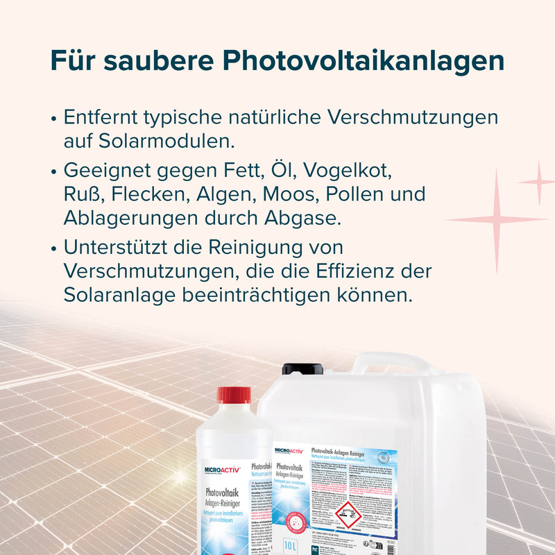 1 L MICROACTIV® Photovoltaik Anlagen Reiniger - Höfer Chemie GmbH